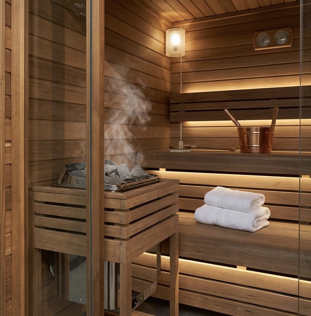 Sauna wood interior